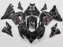 Fairing kit for a Kawasaki ZX10R (2004-2005) Black, Red & White Flame