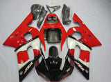 Black, Red and White Fairing Kit for a 1998, 1999, 2000, 2001 & 2002 Yamaha YZF-R6 motorcycle