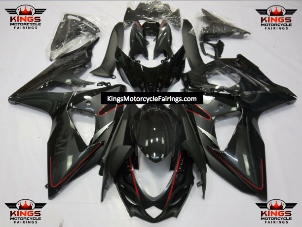 Suzuki GSXR1000 (2009-2016) Black, Silver & Red Fairings