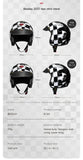 Black & White Checkered Flames & Brown Leather Open Face 3/4 Beasley Motorcycle Helmet is brought to you by KingsMotorcycleFairings.com