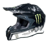 Black and White Monster Energy Dirt Bike Motorcycle Helmet is brought to you by KingsMotorcycleFairings.com