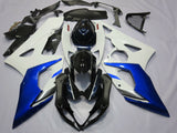 Black, White, Blue and Silver Fairing Kit for a 2005 & 2006 Suzuki GSX-R1000 motorcycle