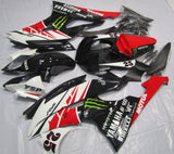 White, Red and Black Monster Fairing Kit for a 2008, 2009, 2010, 2011, 2012, 2013, 2014, 2015 & 2016 Yamaha YZF-R6 motorcycle