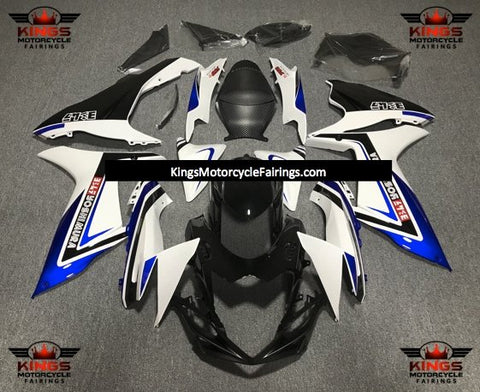Suzuki GSXR750 (2011-2023) Black, White & Blue Yoshimura Fairings