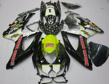 Black, White and Yellow National Guard Fairing Kit for a 2008, 2009, & 2010 Suzuki GSX-R600 motorcycle