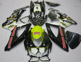 Black, White and Yellow National Guard Fairing Kit for a 2008, 2009, & 2010 Suzuki GSX-R600 motorcycle