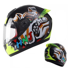 The Black and Yellow Dog HNJ Full-Face Motorcycle Helmet is brought to you by Kings Motorcycle Fairings