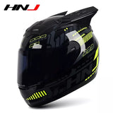The Black, Yellow and Gray Pulse HNJ Full-Face Motorcycle Helmet with Horns & Braids at Kings Motorcycle Fairings