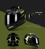The Black, Yellow and Gray Pulse HNJ Full-Face Motorcycle Helmet is brought to you by Kings Motorcycle Fairings
