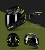 The Black, Yellow and Gray Pulse HNJ Full-Face Motorcycle Helmet with Horns & Braids is brought to you by Kings Motorcycle Fairings