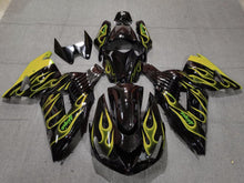 Black and Yellow Flame Fairing Kit for a 2006, 2007, 2008, 2009, 2010 & 2011 Kawasaki Ninja ZX-14R motorcycle