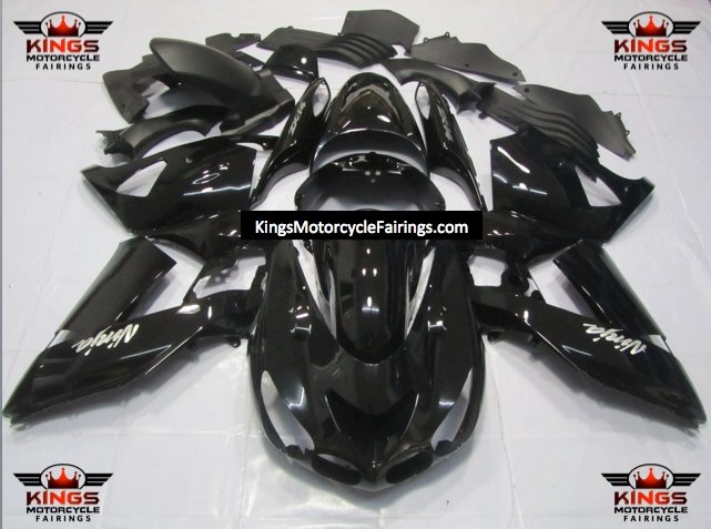 Kawasaki Ninja ZX14R Black Fairings (2006-2011) at KingsMotorcycleFairings.com