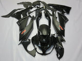 Matte Black, Black and Red Fairing Kit for a 2007 & 2008 Kawasaki Ninja ZX-6R 636 motorcycle