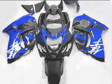 Black and Blue Flame Fairing Kit for a 2008, 2009, 2010, 2011, 2012, 2013, 2014, 2015, 2016, 2017, 2018 & 2019 Suzuki GSX-R1300 Hayabusa motorcycle