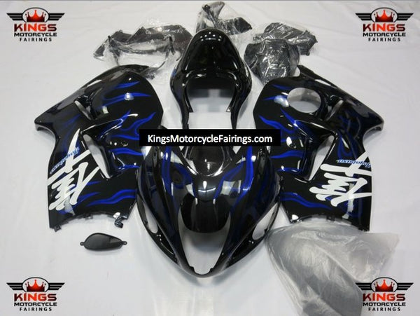 Suzuki GSXR1300 Hayabusa (1999-2007) Black & Blue Flame Fairings