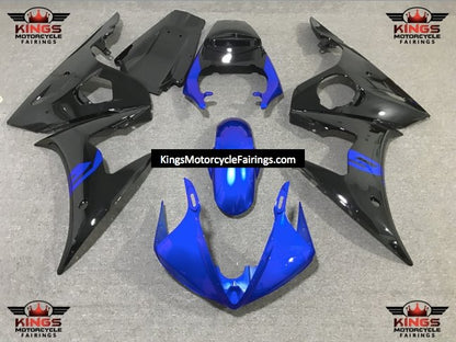 Yamaha R6 Fairing kit (2003-2004) Black, Blue at KingsMotorcycleFairings.com