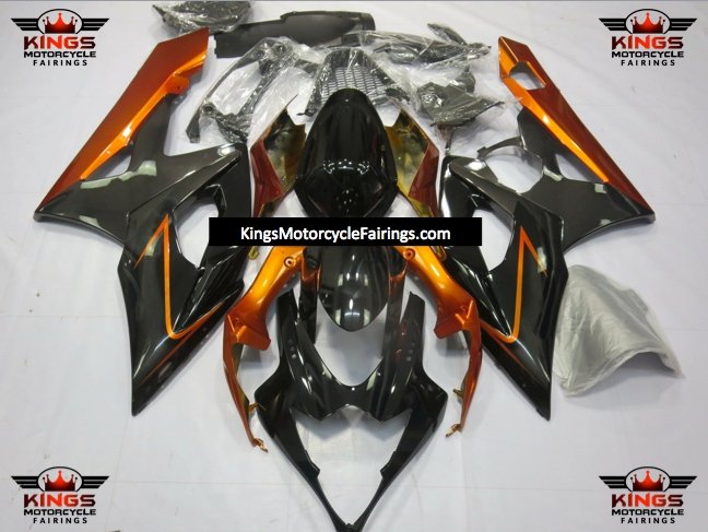 Suzuki GSXR1000 (2005-2006) Black & Burnt Orange Fairings