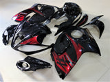 Black and Candy Red Fairing Kit for a 2008, 2009, 2010, 2011, 2012, 2013, 2014, 2015, 2016, 2017, 2018 & 2019 Suzuki GSX-R1300 Hayabusa motorcycle
