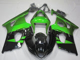 Black and Green Fairing Kit for a 2003 & 2004 Suzuki GSX-R1000 motorcycle