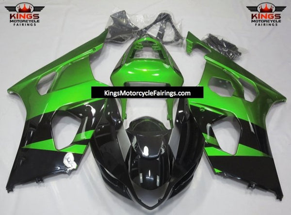Suzuki GSXR1000 (2003-2004) Black & Green Fairings