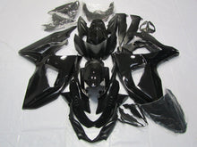 Gloss Black and Matte Black Fairing Kit for a 2009, 2010, 2011, 2012, 2013, 2014, 2015 & 2016 Suzuki GSX-R1000 motorcycle