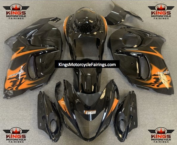 Suzuki GSXR1300 Hayabusa (2008-2019) Black & Orange Fairings