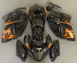 Black and Orange Fairing Kit for a 2008, 2009, 2010, 2011, 2012, 2013, 2014, 2015, 2016, 2017, 2018 & 2019 Suzuki GSX-R1300 Hayabusa motorcycle