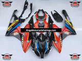 Black and Red Shark Fairing Kit for a 2017 and 2018 BMW S1000RR motorcycle