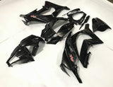 Black and Red Fairing Kit for a 2009, 2010, 2011 & 2012 Kawasaki Ninja ZX-6R 636 motorcycle.