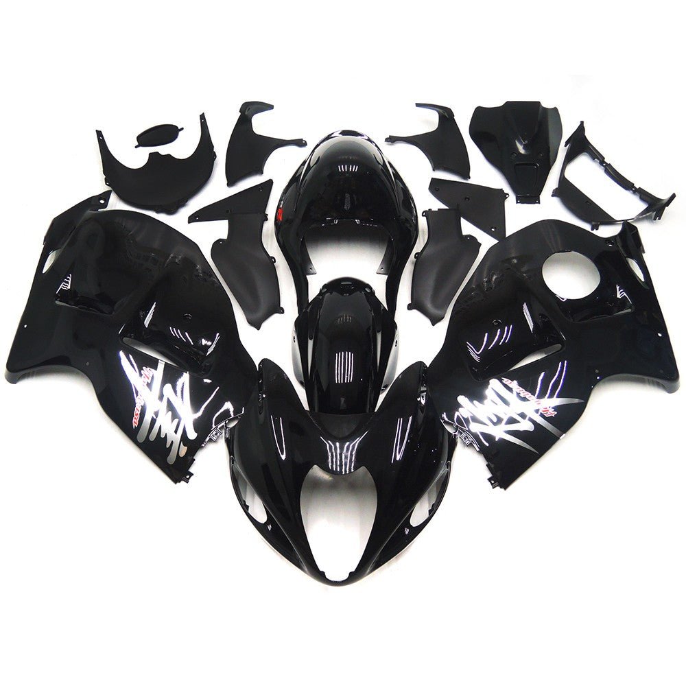 Black and Silver Fairing Kit for a 1999, 2000, 2001, 2002, 2003, 2004, 2005, 2006, & 2007 Suzuki GSX-R1300 Hayabusa motorcycle