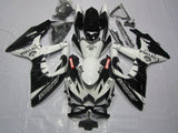 Black and White Corona Fairing Kit for a 2008, 2009, & 2010 Suzuki GSX-R600 motorcycle