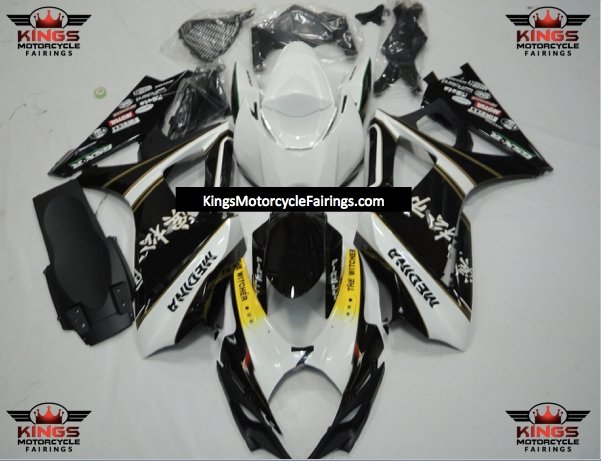Suzuki GSXR1000 (2007-2008) Black & White Media Fairings