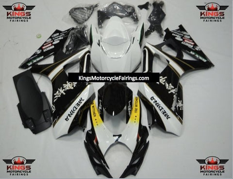 Suzuki GSXR1000 (2007-2008) Black & White Media Fairings