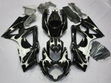 Black and White Tribal Fairing Kit for a 2008, 2009, & 2010 Suzuki GSX-R600 motorcycle