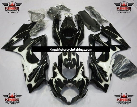 Suzuki GSXR600 (2008-2010) Black & White Tribal Fairings