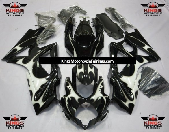 Suzuki GSXR750 (2008-2010) Black & White Tribal Fairings