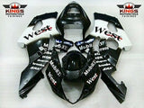 Black and White West Fairing Kit for a 2003 & 2004 Suzuki GSX-R1000 motorcycle