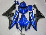 Blue, Matte Black, White and Black Fairing Kit for a 2006 & 2007 Yamaha YZF-R6 motorcycle