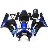 Blue and Black Elf Fairing Kit for a 2003 & 2004 Kawasaki ZX-6R 636 motorcycle