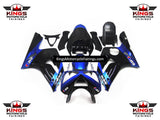 Fairing kit for a Kawasaki ZX6R 636 (2003-2004) Blue & Black Elf