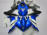 Blue, White, Matte Black and Silver Fairing Kit for a 2004, 2005 & 2006 Yamaha YZF-R1 motorcycle