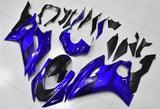 Blue and Matte Black Fairing Kit for a 2017, 2018, 2019 & 2020 Yamaha YZF-R6 motorcycle