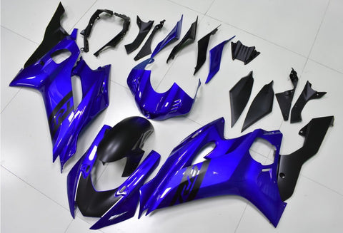 Blue and Matte Black Fairing Kit for a 2017, 2018, 2019 & 2020 Yamaha YZF-R6 motorcycle