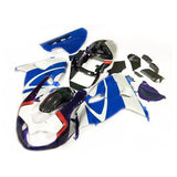 White, Blue, Black and Red Fairing Kit for a 1998, 1999, 2000, 2001, 2002 & 2003 Suzuki TL1000R motorcycle