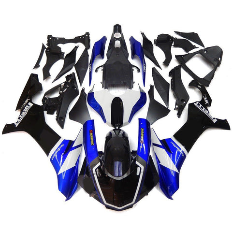 Yamaha YZF-R1 (2020-2023) Black, Blue, White & Silver Fairings at KingsMotorcycleFairings.com