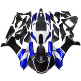 Black, Blue, White and Silver Fairing Kit for a 2015, 2016, 2017, 2018 & 2019 Yamaha YZF-R1 motorcycle