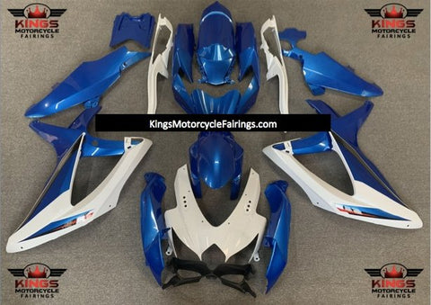 Suzuki GSXR600 (2008-2010) Blue & White Fairings