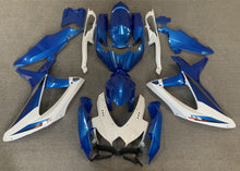 Blue and White Fairing Kit for a 2008, 2009, & 2010 Suzuki GSX-R600 motorcycle
