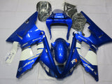 Blue, White and Silver Fairing Kit for a 2000 & 2001 Yamaha YZF-R1 motorcycle