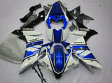 White, Blue and Black Fairing Kit for a 2007 & 2008 Yamaha YZF-R1 motorcycle